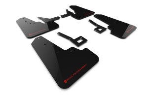 Dodge Ram 1500 Rebel Mud Flap Set - Rally Armor - UR Red Logo - Black - `19-`25